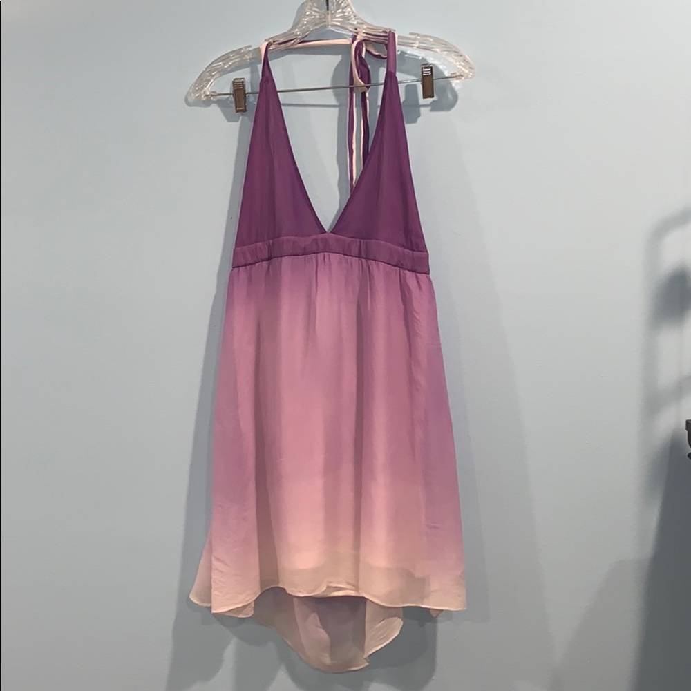 Alice and Olivia silk open back dress